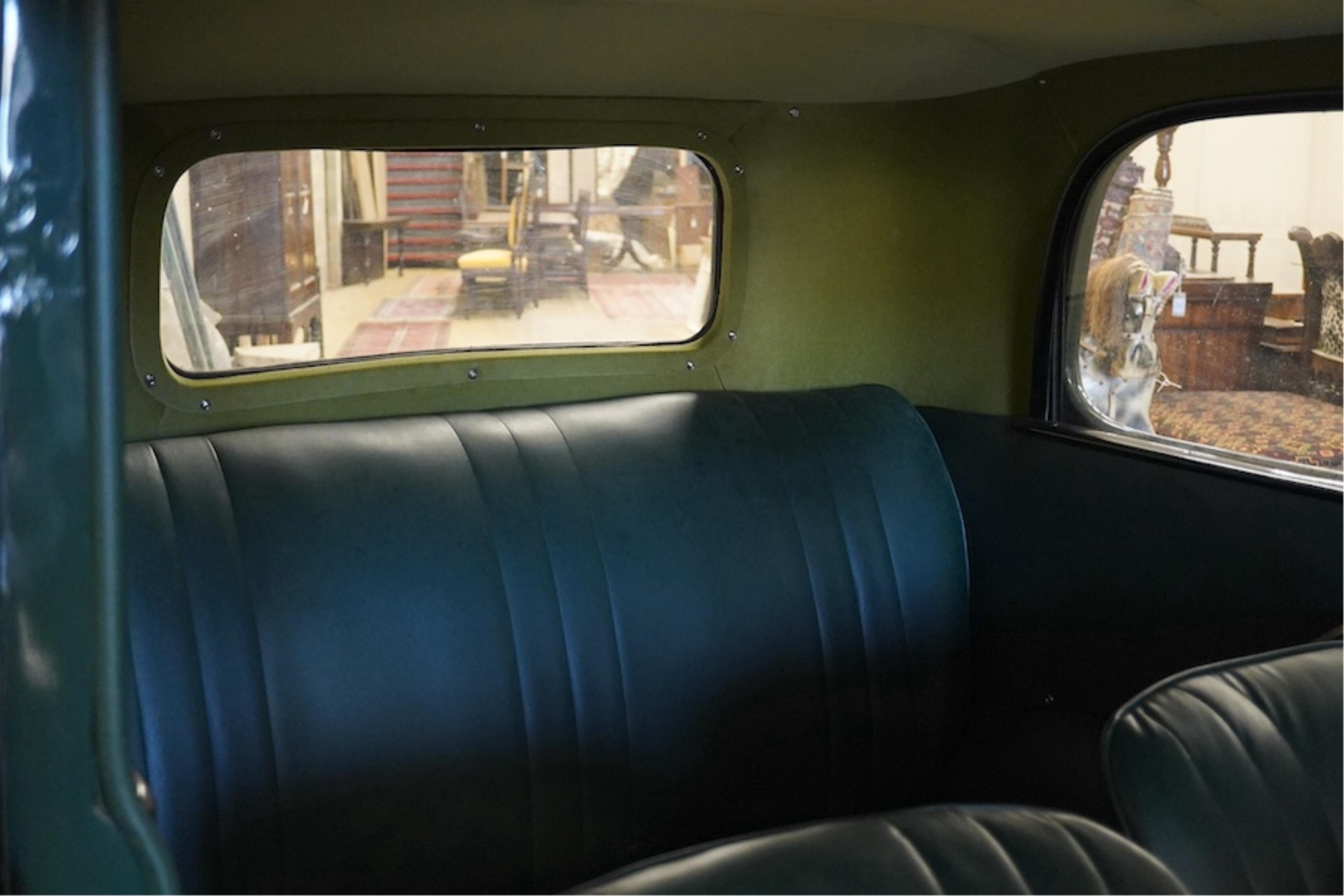 A 1936 Ford Model Y saloon, reg. no. CYM868, 885cc, dark green, odometer showing 93,057 miles. Restored by the late owner, to a very high standard and winner of seven Concours d’Elegance awards